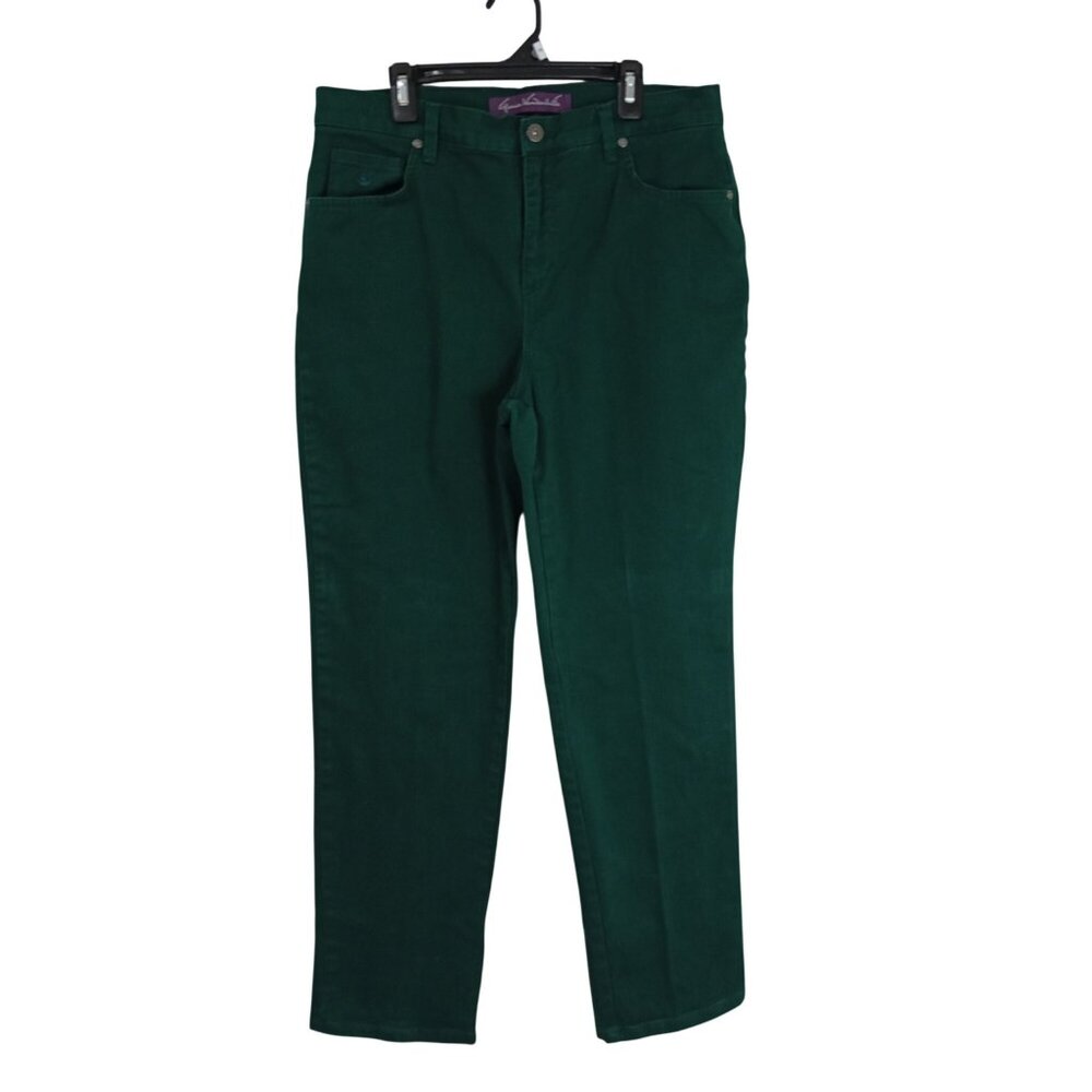 Gloria Vanderbilt Amanda Straight-Leg Jeans Size 12 Short Green Women’s